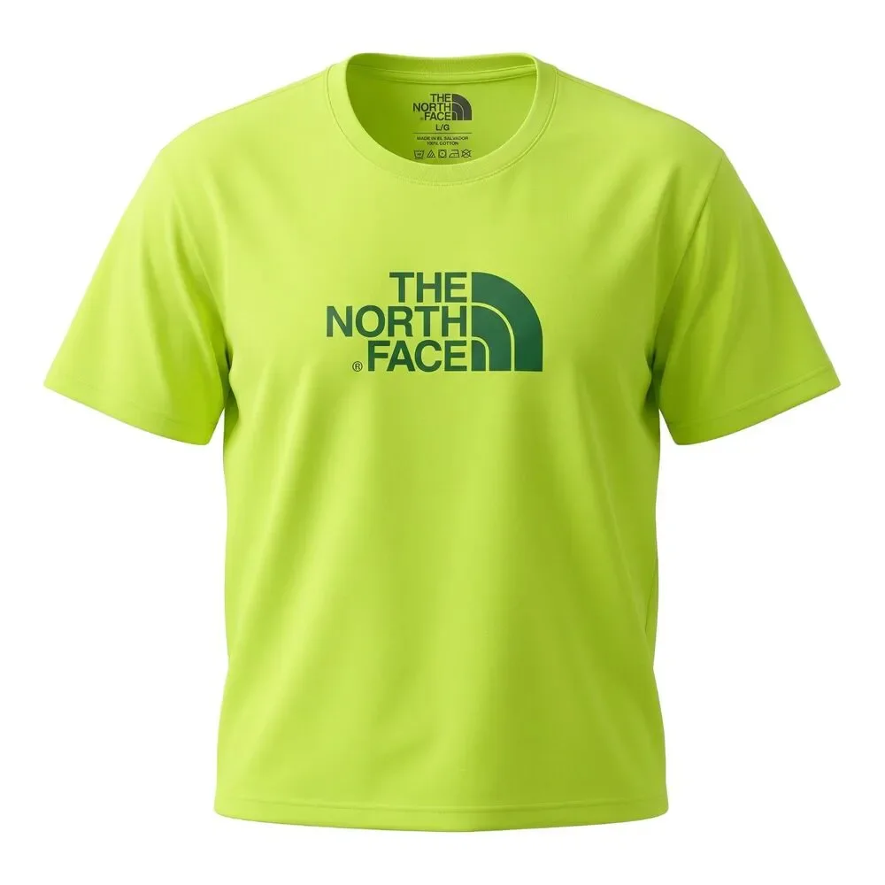 The North Face Classic Logo Graphic T-Shirt Neon Yellow Men's Size Medium